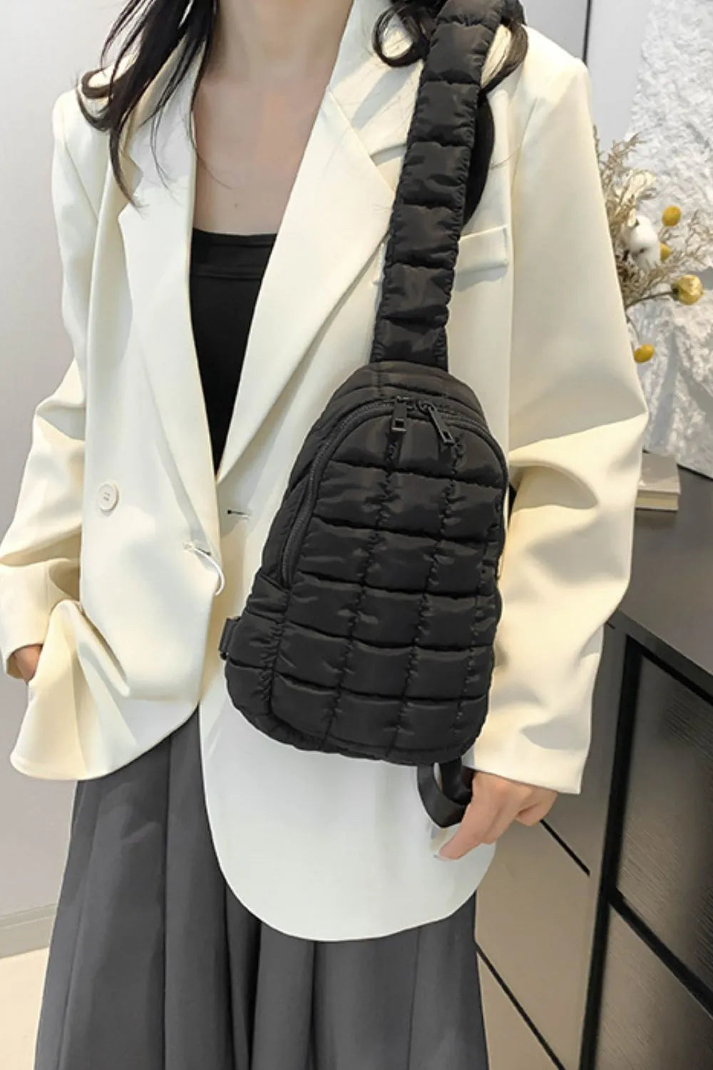 Quilted Nylon Crossbody  Bag - V.I.P Digital Presence