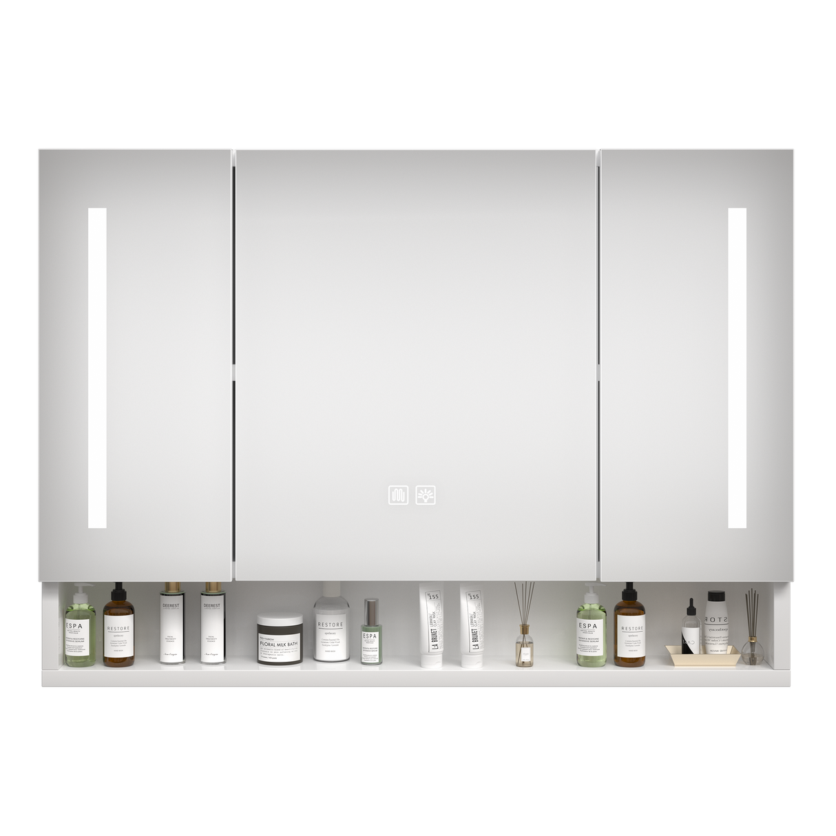 Modern 39x28 inch bathroom cabinets, medicine cabinets with mirrors and LED lights, and bathroom storage cabinets - V.I.P Digital Presence