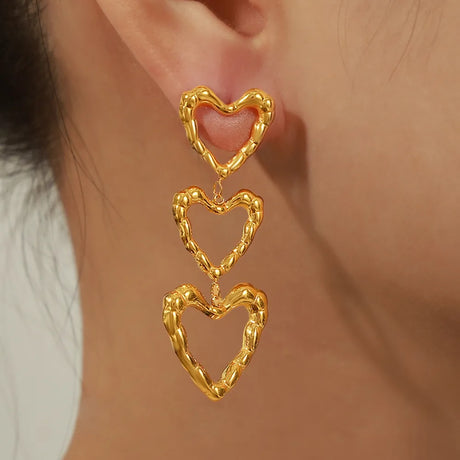 Titanium Steel Heart Earrings - V.I.P Digital Presence