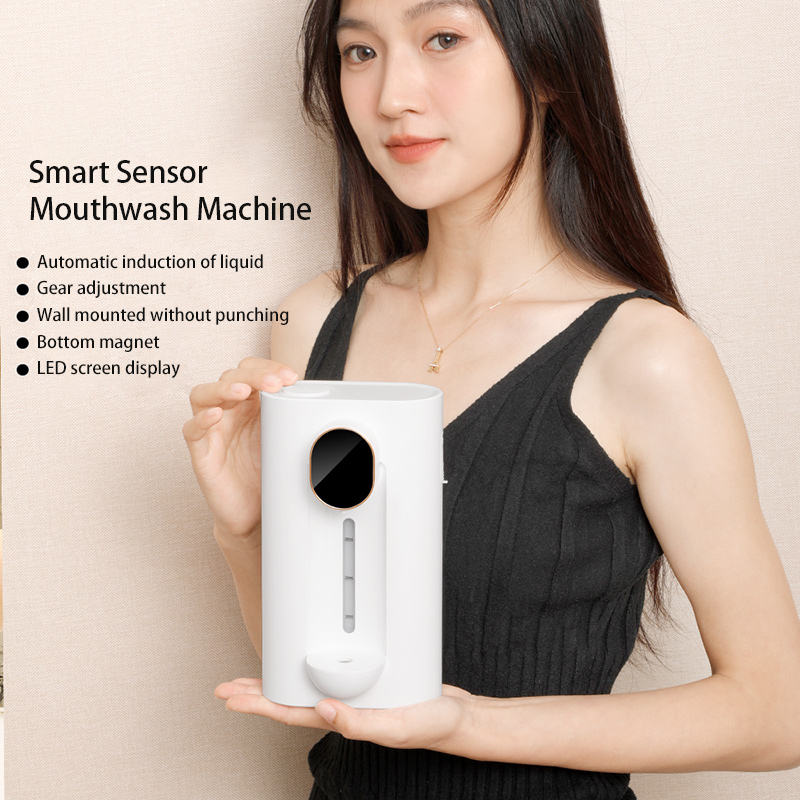 Household Bathroom Mouthwash Cups Wall Mounted Mouth Wash Machine Black Mouthwash Dispenser - V.I.P Digital Presence