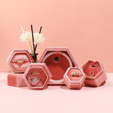 Hexagonal jewelry box, high-end Korean velvet ring earring box, jewelry box, jewelry packaging box - V.I.P Digital Presence