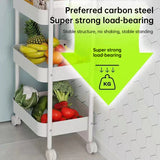 3 - tier rolling metal utility cart with wheels. Multifunctional, for kitchen, etc. Model: FRUTA - 001 1690 2090 - V.I.P Digital Presence