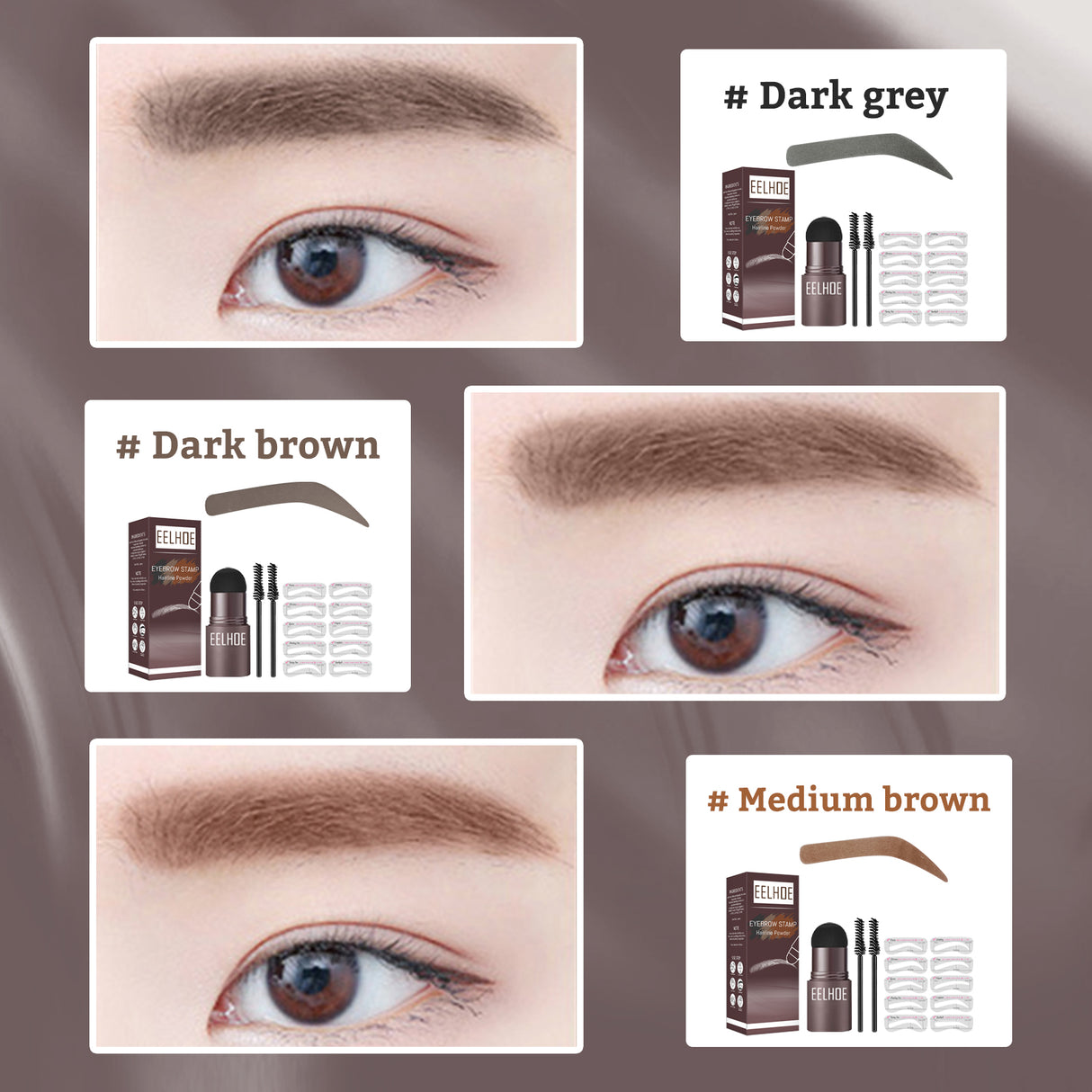 Brow Print Mold Thrash Lazy Eyebrows Fill Makeup Brow Cake Waterproof Hairline Powder - V.I.P Digital Presence