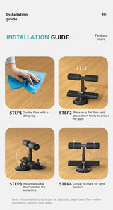 Portable Self-Suction Sit-up Bar Abdominal Core Trainer Movement Auxiliary Device Adjustable Sit Up Assistant - V.I.P Digital Presence