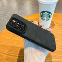 Funda de teléfono de cuero suave mate de lujo para iPhone 15, 14 Plus, 13, 12, 11 Pro Max, 7, 8Plus SE, protección de lente, cubierta de silicona a prueba de golpes 
