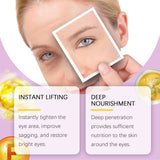 Crema para ojos suave, delicada, hidratante, iluminadora, reafirmante y masajeadora.