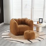 Soft Bean Bag Chair with High Resilient Foam(Chips)for living room and bedroom Comfortable Square Lazy Sofa with Footstool - V.I.P Digital Presence