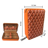 Carved version cigar box portable cedar wood cigar moisturizing box cowhide cigar box storage box Gaoxiba - V.I.P Digital Presence