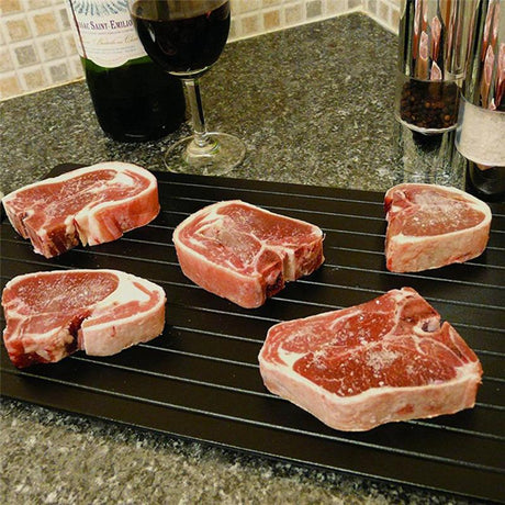 Quick Thawing Plate for Home Use: Aluminum Ice-Melting Rapid Beef, Frozen Food, Meat, and Seafood Thawing Board - V.I.P Digital Presence