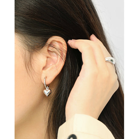 Simple temperament love heart-shaped pendant earrings women's versatile earrings - V.I.P Digital Presence