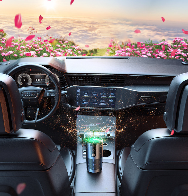 Intelligent car air purifier for formaldehyde and smoke removal UVC negative ion USB car disinfectant - V.I.P Digital Presence