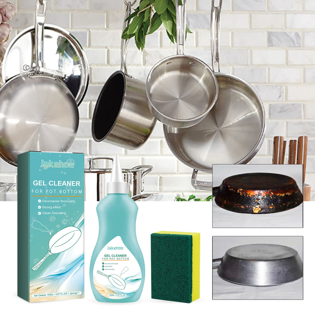 Gel Cleaner For Pot Bottom, Kitchen Cooktop With Cleaning Oil Stains And Rust Remover - V.I.P Digital Presence