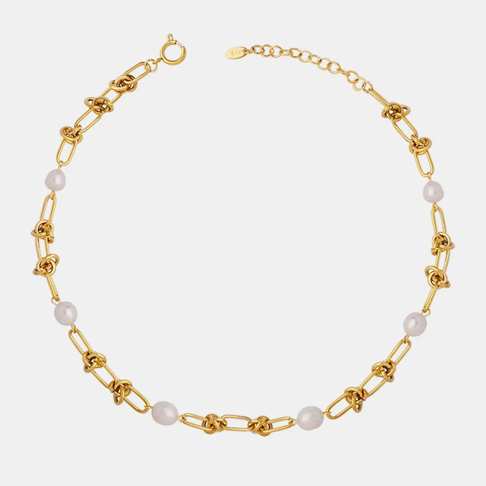 Freshwater Pearl Titanium Steel Necklace - V.I.P Digital Presence