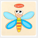 Rompecabezas 3D de madera para niños, juguete educativo de aprendizaje temprano con dibujos de animales, vehículo, rompecabezas de madera, #L505