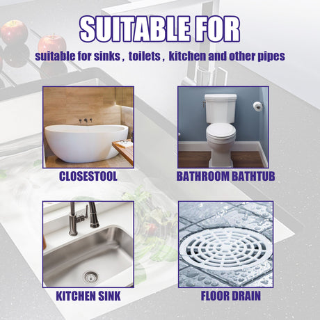 JAKEHOE Pipe Dredge Powder, Household Kitchen And Bathroom Drain Water Clogging Dredging Deodorizing Pipe Cleaning Powder - V.I.P Digital Presence