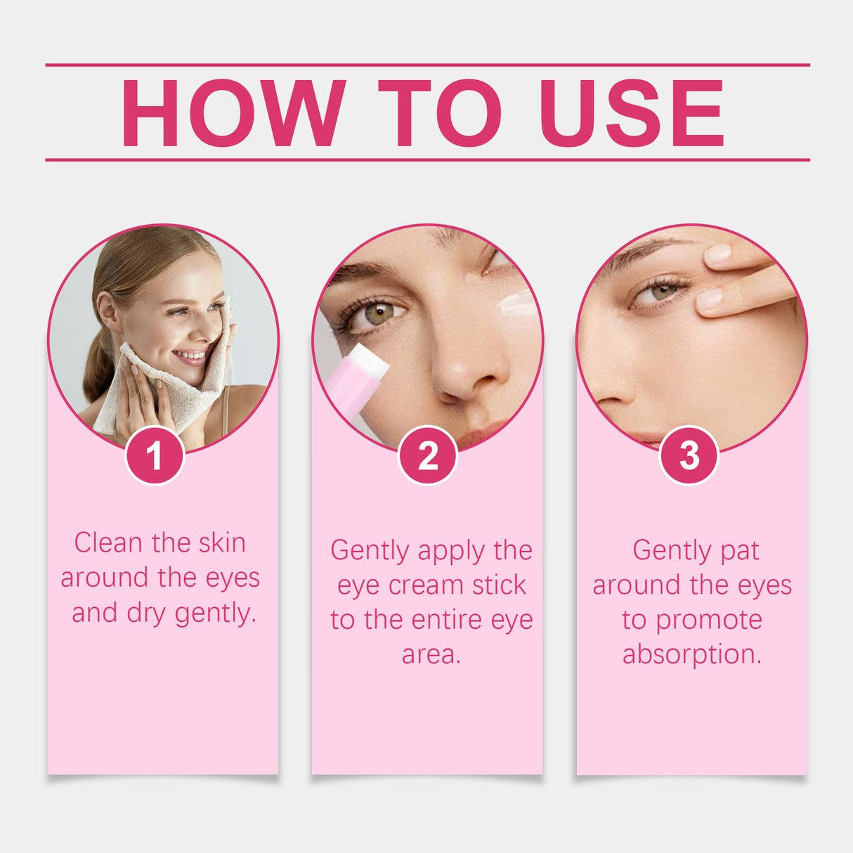 Crema reafirmante para ojos en barra, reduce las líneas finas, cuidado suave, reafirmante para la piel de los ojos, crema hidratante para ojos en barra