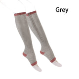 1 Pair Unisex Compression Socks Zipper Leg Support Knee Socks Women Men Open Toe Thin Anti-Fatigue Stretchy Socks Drop shipping - V.I.P Digital Presence
