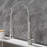 All copper rotatable cold and hot water dual mode sink, kitchen spring faucet - V.I.P Digital Presence