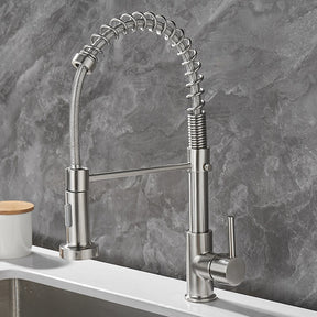 All copper rotatable cold and hot water dual mode sink, kitchen spring faucet - V.I.P Digital Presence