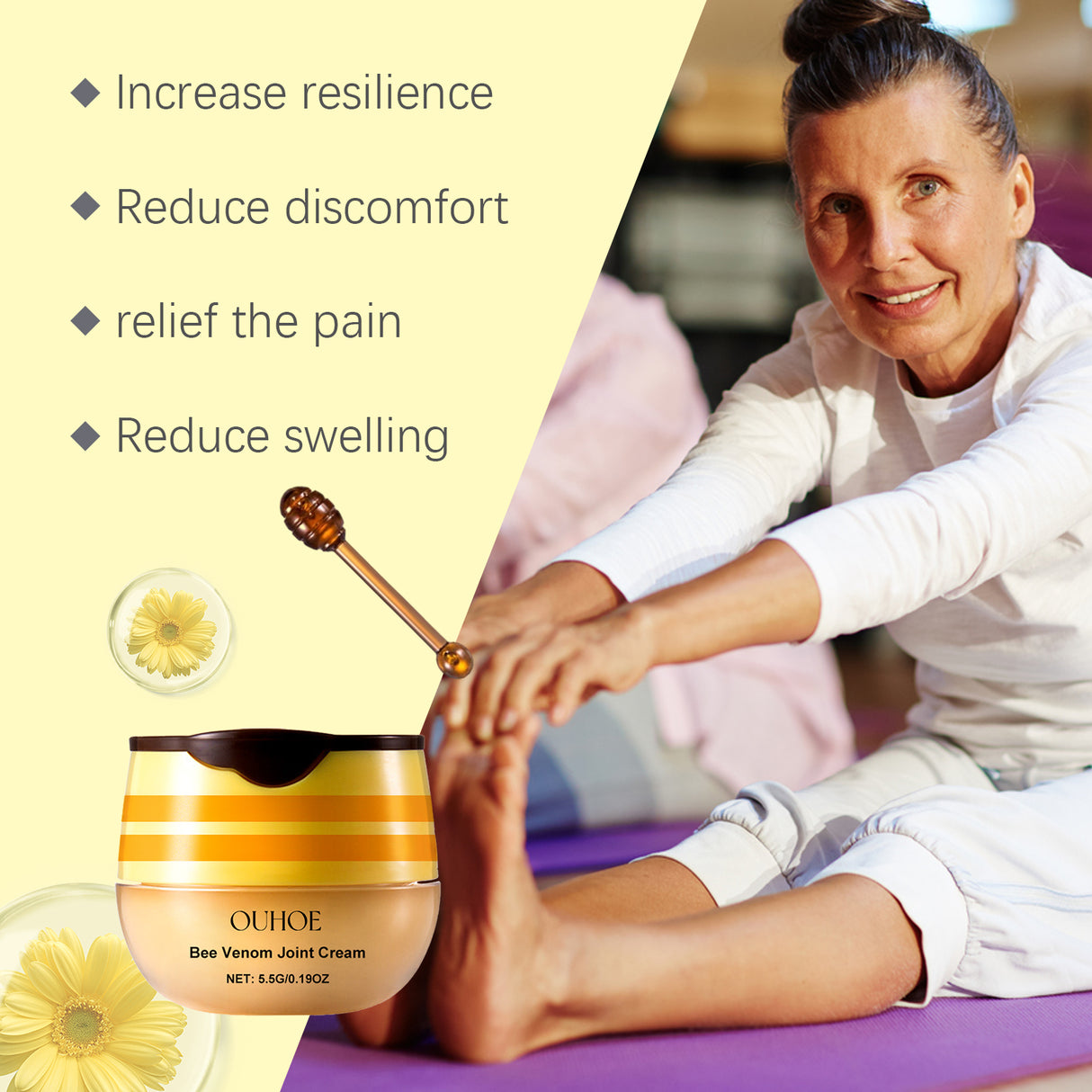 Ouhoe Bee Venom Bone And Joint Cream Repair Sore Joints Muscle Swelling Muscle Massage Gentle Joint Care - V.I.P Digital Presence