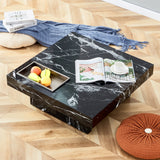A modern and practical coffee table made of MDF material with black patterns - V.I.P Digital Presence