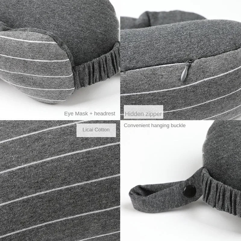 Portable type Eye Mask 2-in-1 Neck Pillow Sweat Cloth Foam Particle Eye Mask Pillow Car Travel Leisure Nap Pillow - V.I.P Digital Presence
