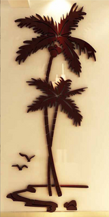 3D Coconut Tree Acrylic Mirror Wall Sticker For Children's Room Dining Room Living Room DIY TV Wall Background Home Decoration - V.I.P Digital Presence