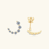 925 Sterling Silver Inlaid Moissanite Stud Earrings - V.I.P Digital Presence