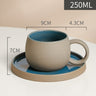 Coffee mug set ceramic retro stoneware Japanese mug and saucer combination - V.I.P Digital Presence