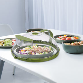 News Food Microwave Cover, Clear, with Water Steamer & Handle, 10 Inch, for Plate, Kitchen Gadget - V.I.P Digital Presence