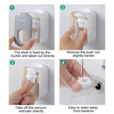 Automatic Toothpaste Dispenser Squeezers Toothpaste Tooth Dust-proof Toothbrush Holder Wall Mount Stand Bathroom Accessories Set - V.I.P Digital Presence