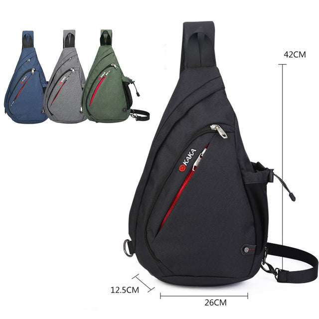 High Quality Men's Chest Bag Cotton And Linen Texture Messenger Triangle Bag Water Drop Bag Bicycle Chest Bag - V.I.P Digital Presence