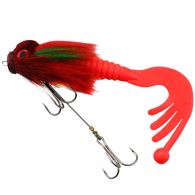 Palisandro Baby Rat Swimbait Bucktail - Muskie/Pike Lure, Hand - tied Deer Hair, Solid Body Fishing Rig - V.I.P Digital Presence
