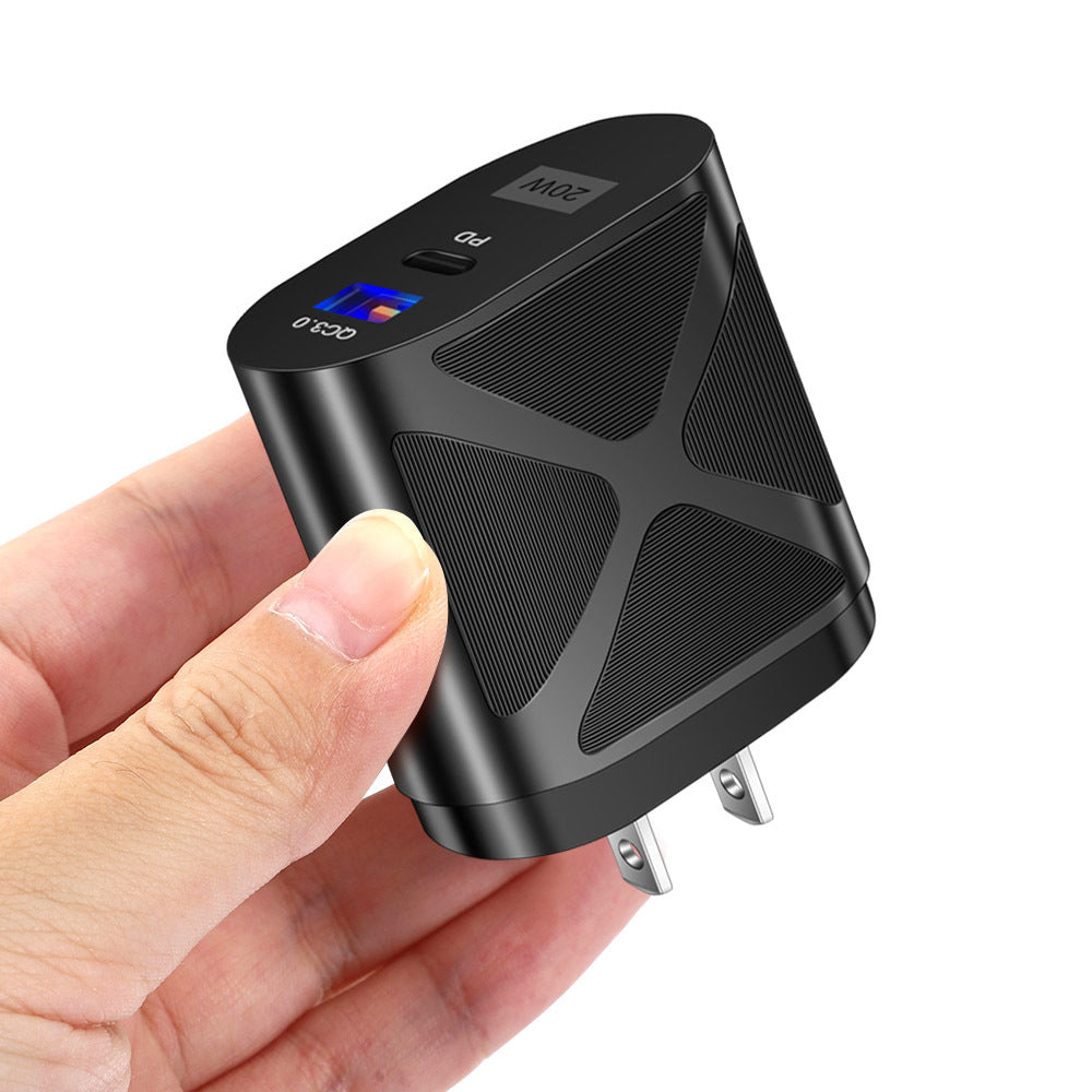 LED luminous PD20W+QC3.0 4A mobile phone charger fast charging dual port fast charging head - V.I.P Digital Presence