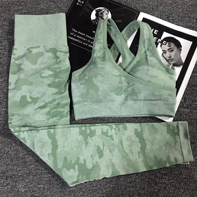 2PCS Camouflage Camo Yoga Set Sports Wear For Women Gym Fitness Clothing Booty Yoga Leggings + Sport Bra GYM Sport Suit Femme - V.I.P Digital Presence