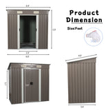 6ft x 4ft Outdoor Metal Storage Shed - V.I.P Digital Presence