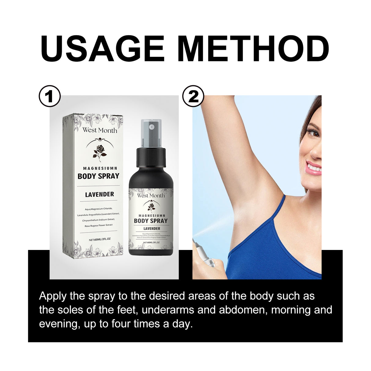 Magnesium Body Spray, Relieve Muscle Tension And Fatigue And Promote Body Relaxation Treatment Spray - V.I.P Digital Presence