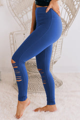 Rose Red Cut-out Skinny High Waist Leggings - V.I.P Digital Presence
