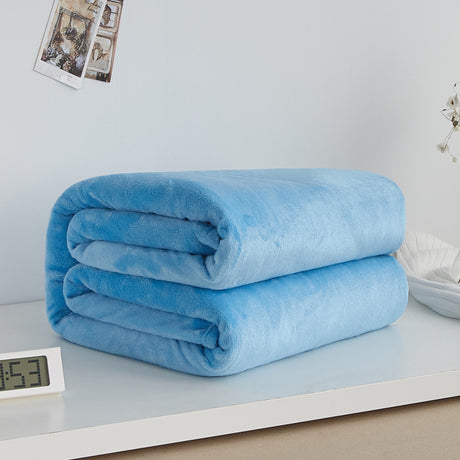 Thick blanket, solid color blanket, single-layer nap, coral fleece blanket, winter flannel blanket - V.I.P Digital Presence