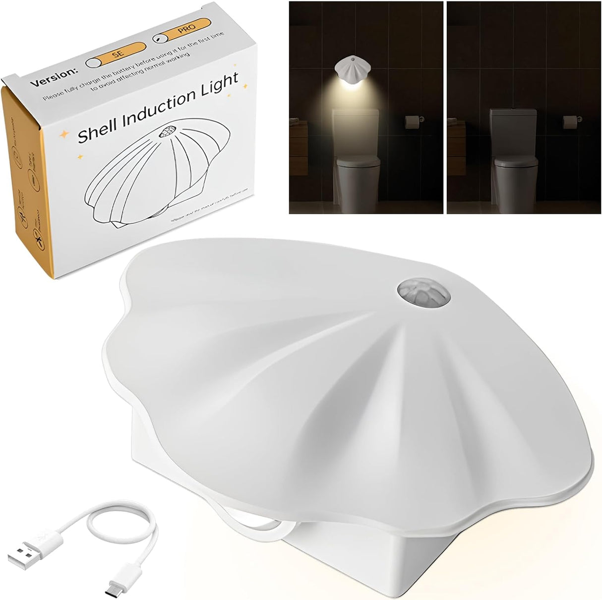 Rechargeable Toilet Light - Toilet Night Light with Motion Sensor for Toilet Stairs Hallway Cabinet - V.I.P Digital Presence