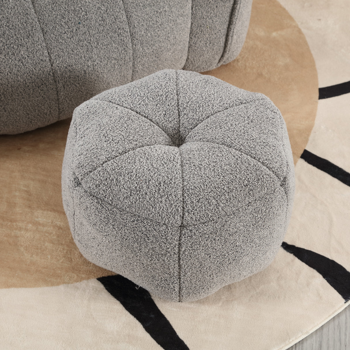 Soft Bean Bag Chair with High Resilient Foam(Chips)for living room and bedroom,Comfortable Square Lazy Sofa with Footstool - V.I.P Digital Presence