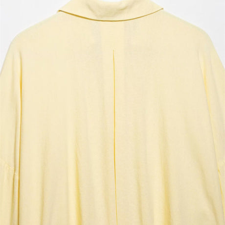 Style Women's Fashion Casual Loose Shirt with Long Wide Sleeves and Turn-Down Collar - V.I.P Digital Presence