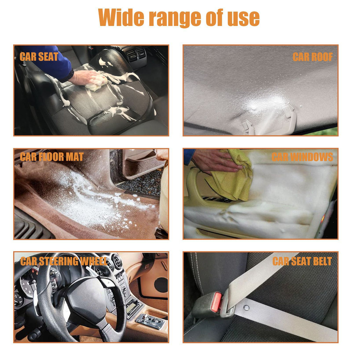 Multi-Purpose Foam Cleaner For Cars, Interior Steering Wheel Plastic Fabric Seat Stain Cleaner - V.I.P Digital Presence