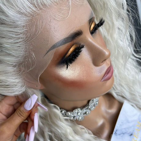 Wig Ladies Front Lace Chemical Fiber Long Curly Hair Set Wig Chemical Fiber Hair Wig - V.I.P Digital Presence