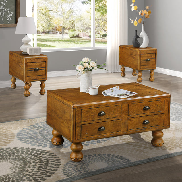 Solid wood end table, rectangular 23.6 inch narrow edge table with drawers, vintage bedside table， Antique Brown - V.I.P Digital Presence