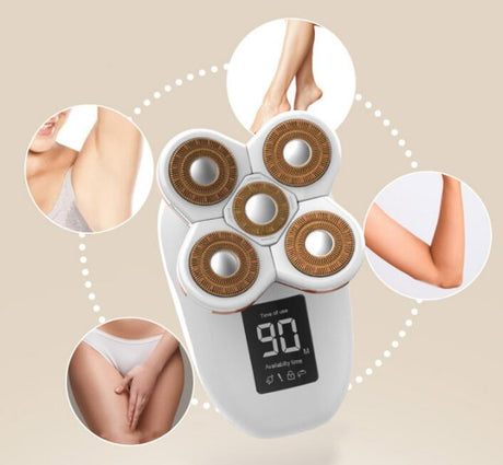 5 in 1 Ladies Shaver Electric Shaver Five Head Floating Hair Removal Apparatus Hair Removal Apparatus - V.I.P Digital Presence