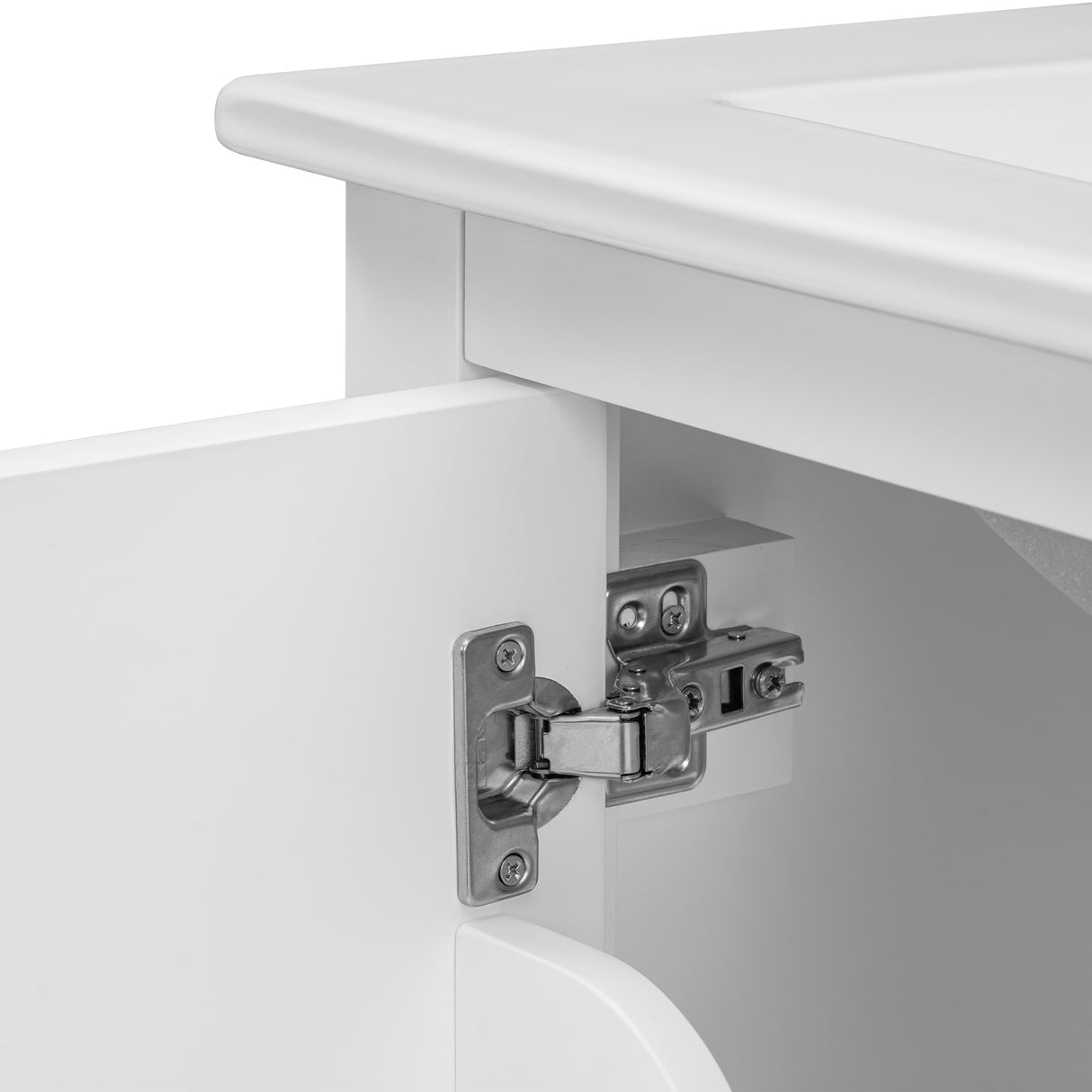 24" Bathroom Vanity with Sink, Bathroom Vanity Cabinet with One Drawer and Doors, Solid Wood and MDF, White - V.I.P Digital Presence