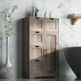 Bathroom Storage Cabinet with Storage 5 Drawers and 1 Door, Entryway Cabinet with Adjustable Shelf Grey - V.I.P Digital Presence