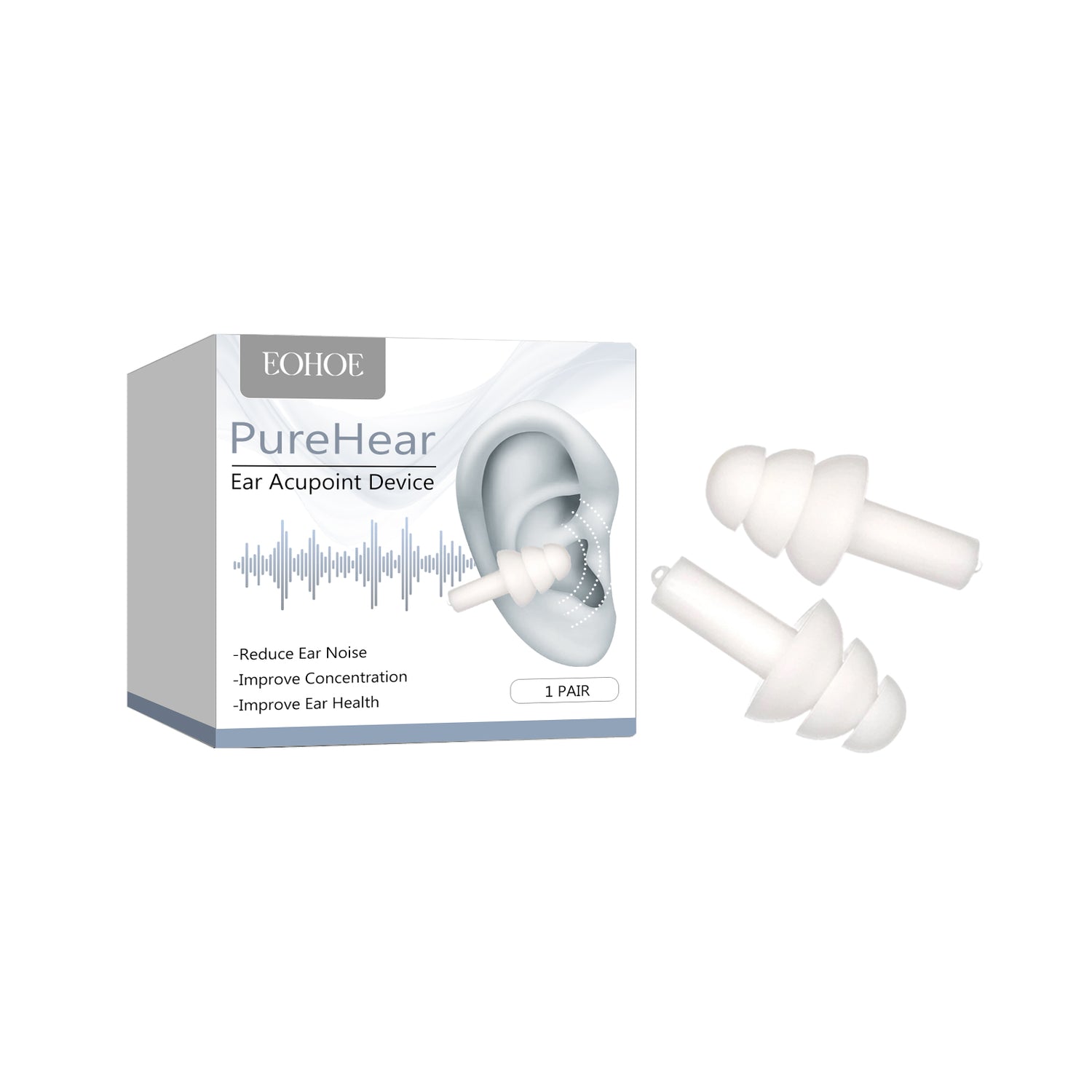 Ear Plug Back PureHear Ear Acupoint Device, Relieve Ear Discomfort Ear Ringing Ear B ...