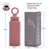 Magnetic Phone Holder Outdoor Large Capacity 1L Wide-Mouth Insulated Stainless Steel Sports Water Bottle - V.I.P Digital Presence